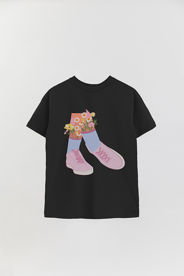 REMERA OVER ESTAMPADA MAXI SPRING SHOES