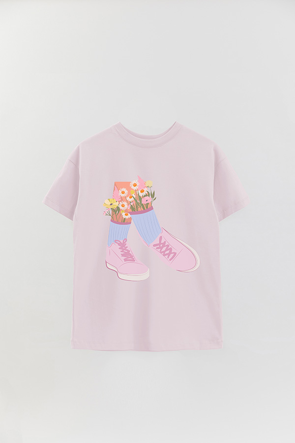 REMERA OVER ESTAMPADA MAXI SPRING SHOES