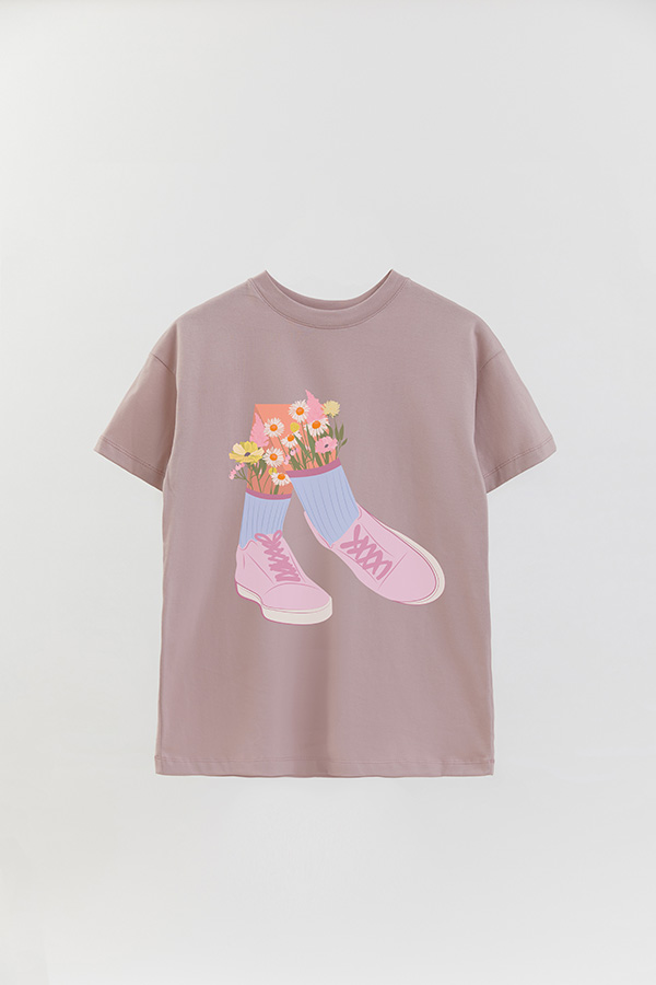 REMERA OVER ESTAMPADA MAXI SPRING SHOES