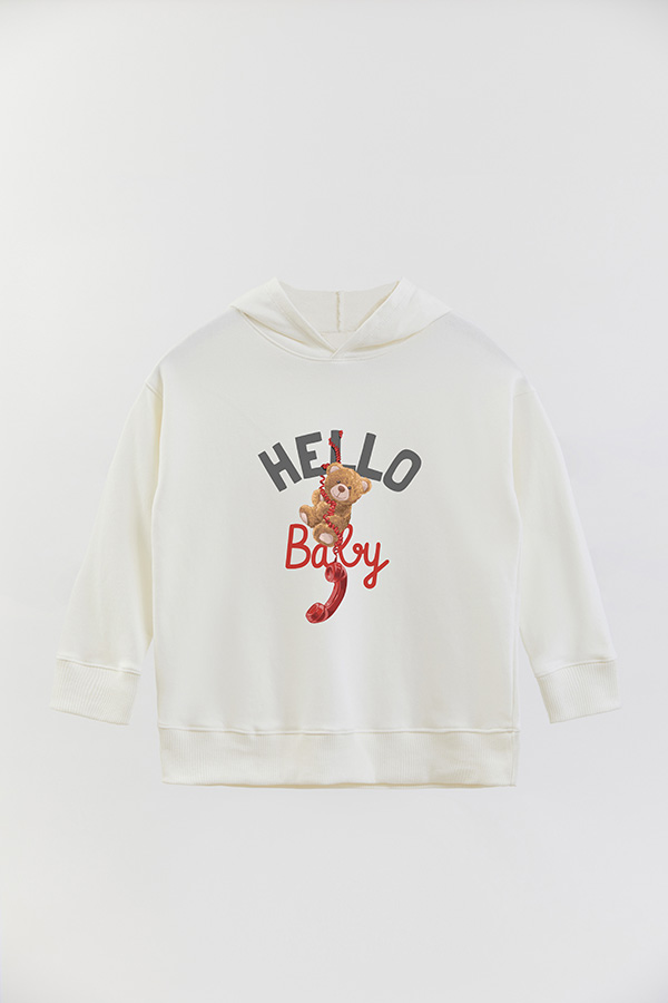 HOODIE RUSTICO KIDS TEDDY HELLO BABY