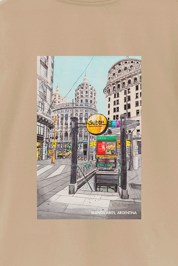REMERA OVER ESTAMPADA ARG ART SUBTE