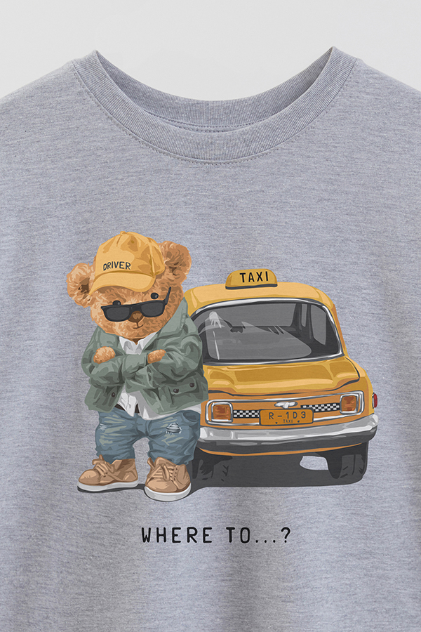 REMERA OVER ESTAMPADA UNISEX TEDDY WHERE TO