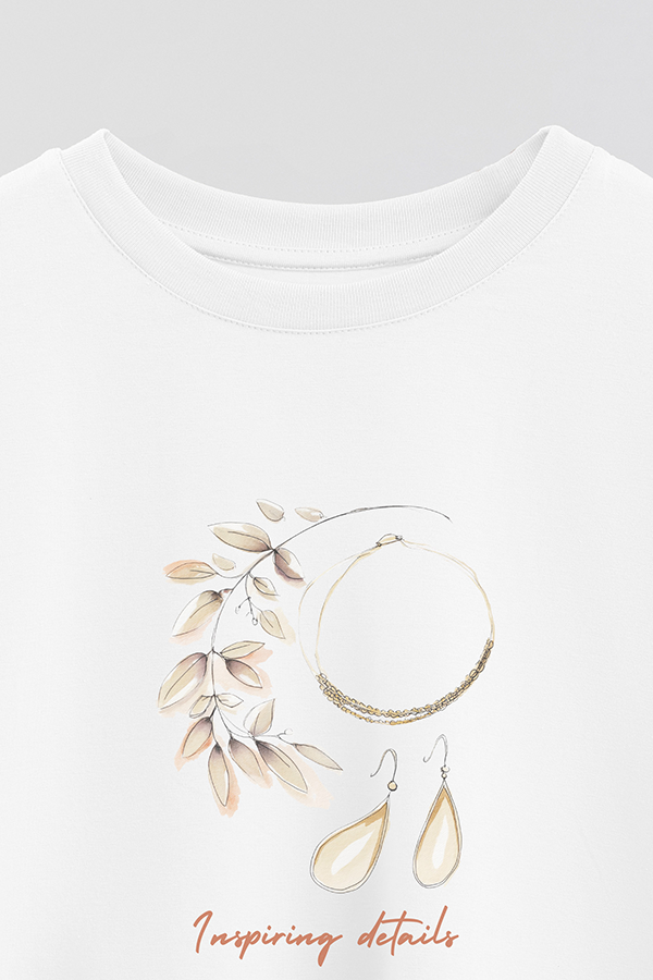 REMERA CROP ESTAMPADA COASTAL INSPIRING DETAILS