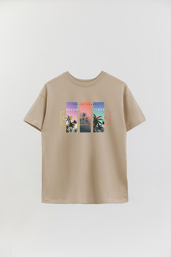 REMERA OVER ESTAMPADA TROPICAL SUMMER