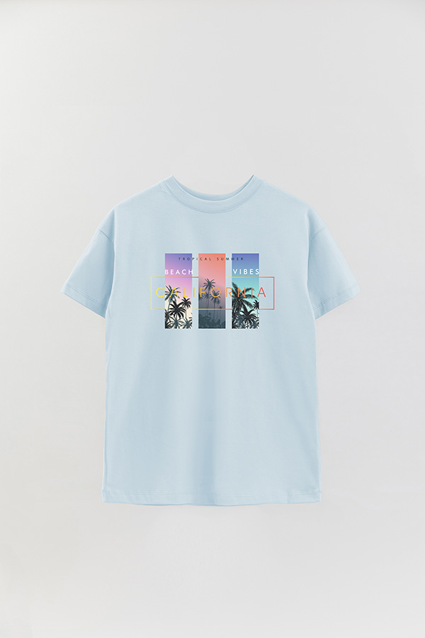 REMERA OVER ESTAMPADA TROPICAL SUMMER