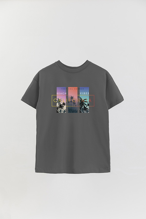 REMERA OVER ESTAMPADA TROPICAL SUMMER
