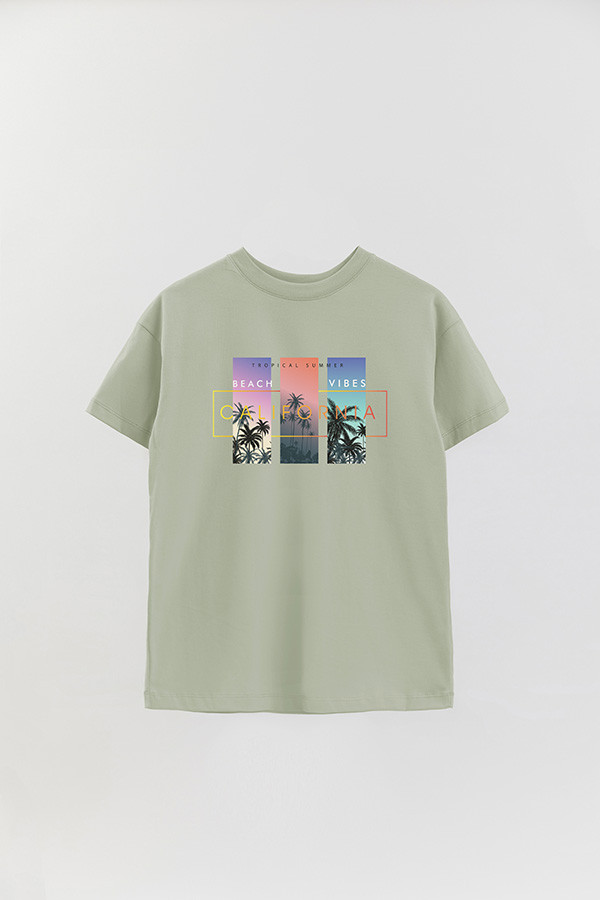 REMERA OVER ESTAMPADA TROPICAL SUMMER