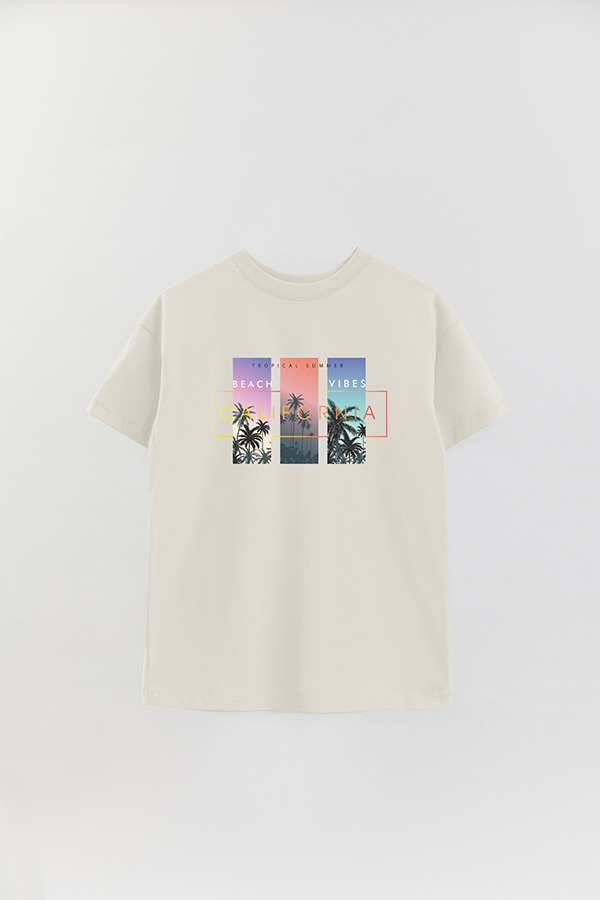 REMERA OVER ESTAMPADA TROPICAL SUMMER