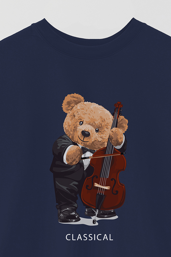 REMERA OVER ESTAMPADA UNISEX TEDDY CLASSICAL
