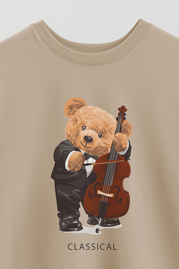 REMERA OVER ESTAMPADA UNISEX TEDDY CLASSICAL