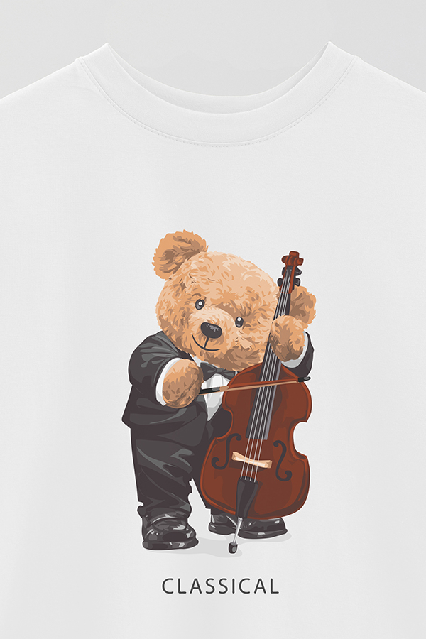 REMERA OVER ESTAMPADA UNISEX TEDDY CLASSICAL