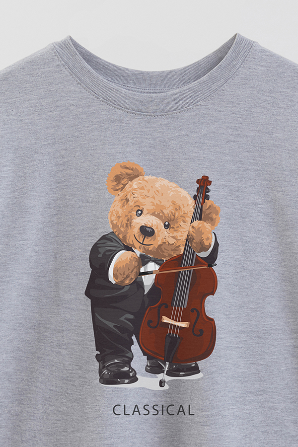 REMERA OVER ESTAMPADA UNISEX TEDDY CLASSICAL