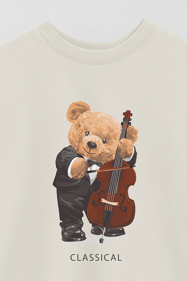 REMERA OVER ESTAMPADA UNISEX TEDDY CLASSICAL
