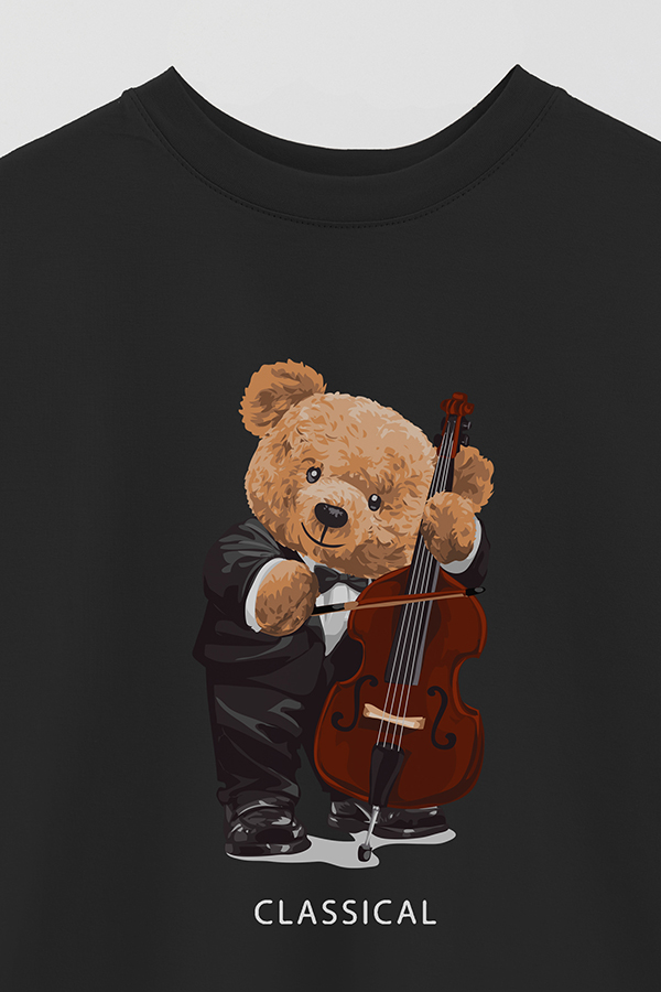 REMERA OVER ESTAMPADA UNISEX TEDDY CLASSICAL