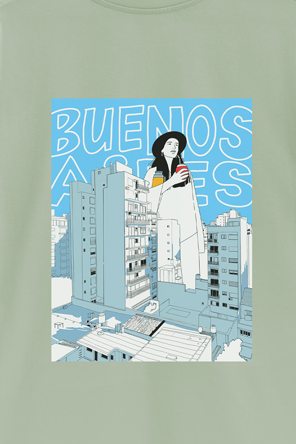 REMERA OVER ESTAMPADA ARG BUENOS AIRES 1