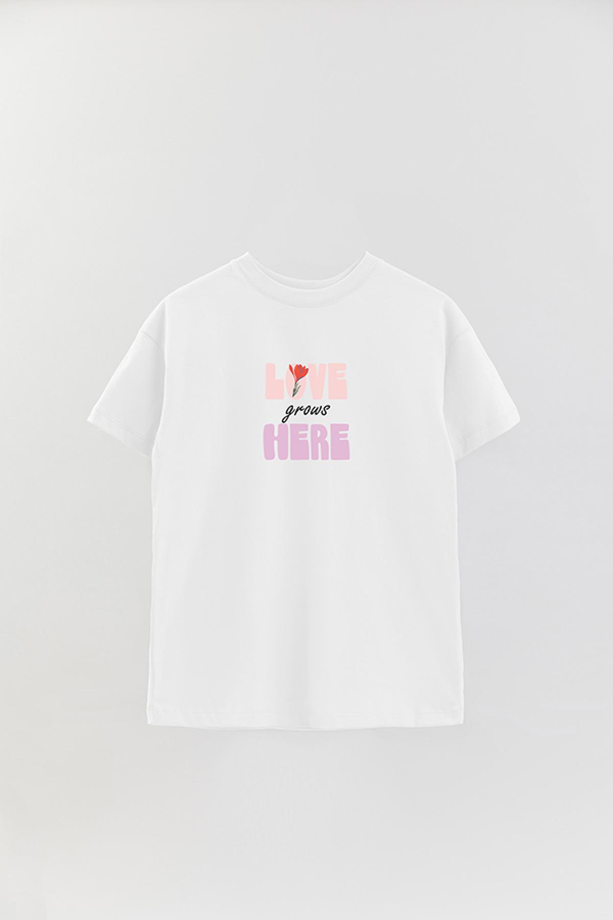 REMERA BASICA ESTAMPADA SPR LOVE GROWS HERE