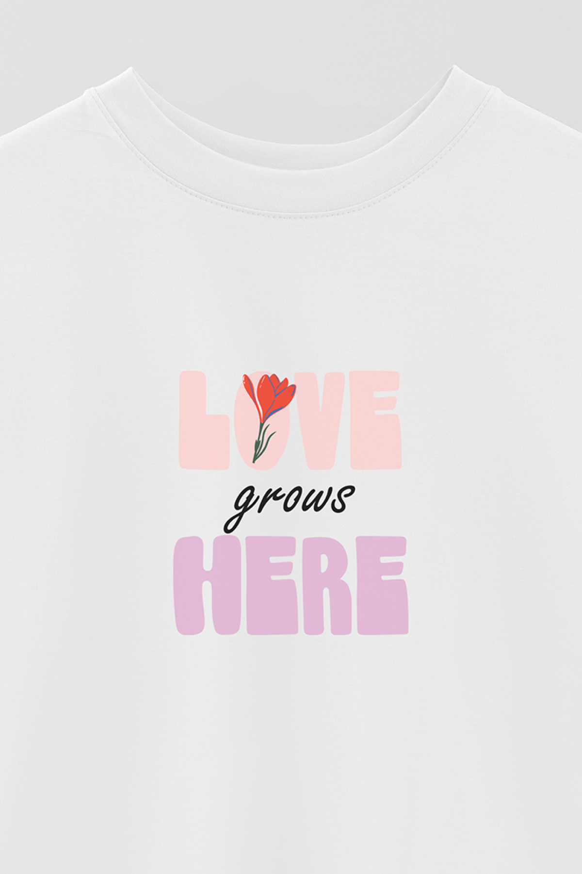 REMERA BASICA ESTAMPADA SPR LOVE GROWS HERE