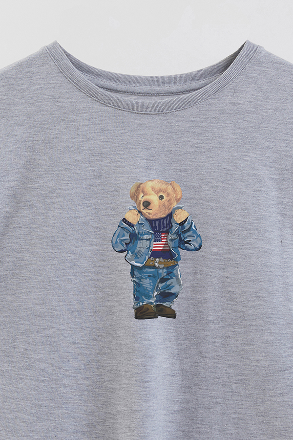 REMERA GB OVERSIZE BEAR DENIM