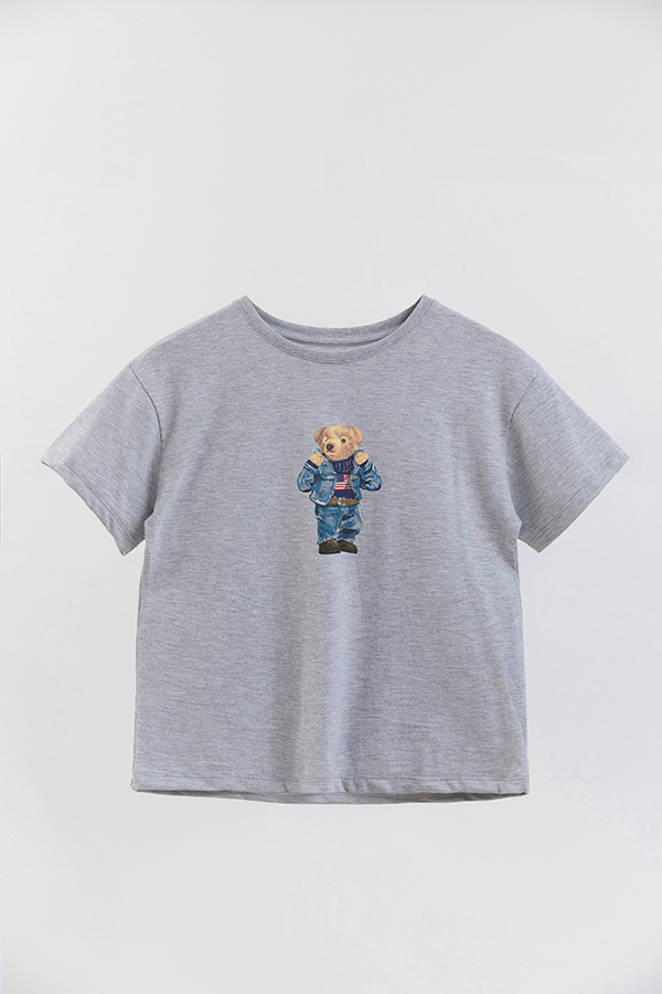 REMERA GB OVERSIZE BEAR DENIM