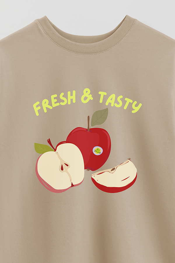 REMERA OVER ESTAMPADA FRESH AND TASTY