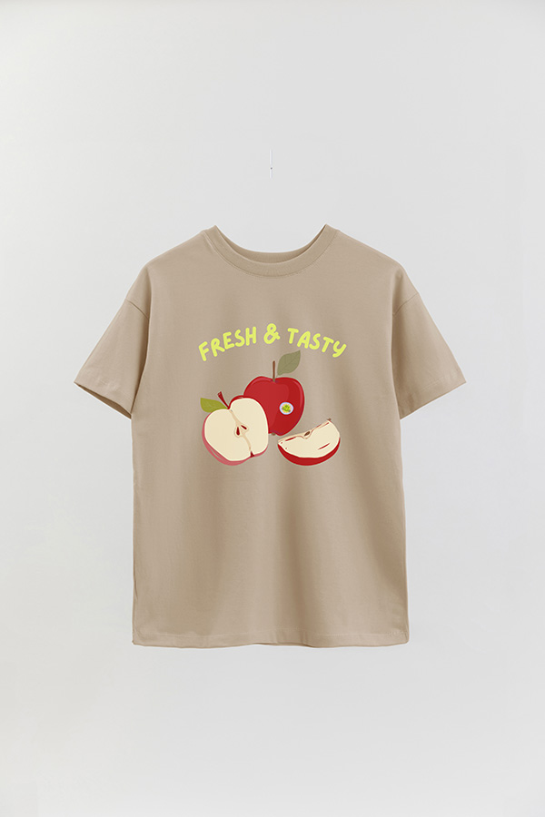 REMERA OVER ESTAMPADA FRESH AND TASTY