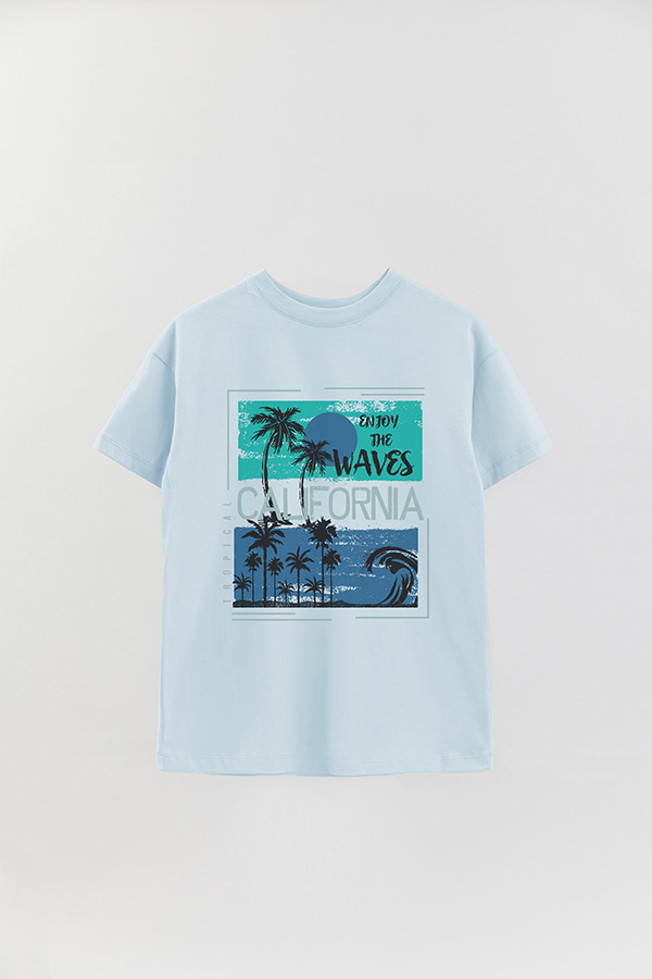 REMERA OVER ESTAMPADA CALIFORNIA WAVES