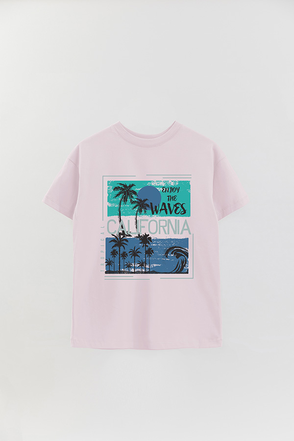 REMERA OVER ESTAMPADA CALIFORNIA WAVES