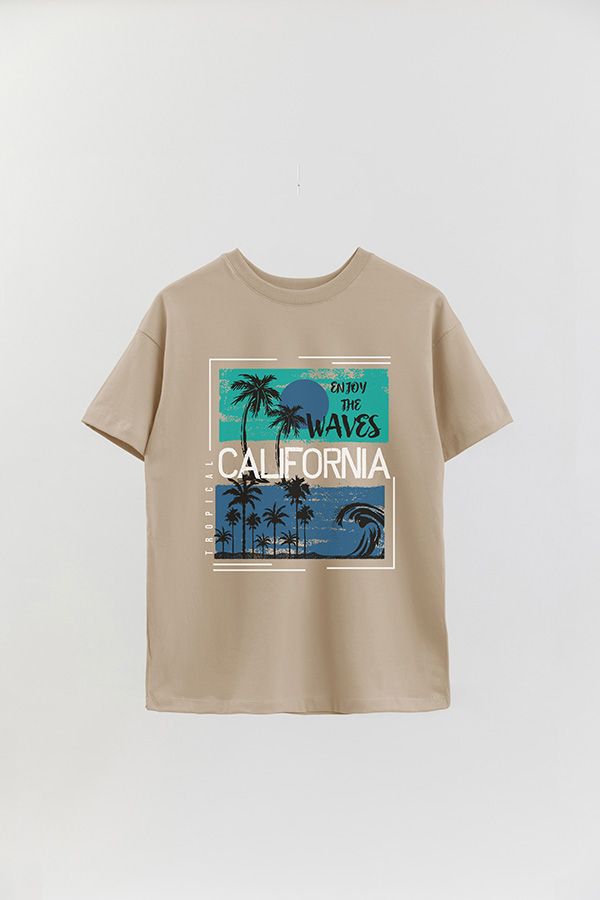REMERA OVER ESTAMPADA CALIFORNIA WAVES
