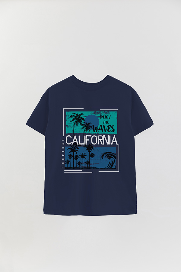 REMERA OVER ESTAMPADA CALIFORNIA WAVES