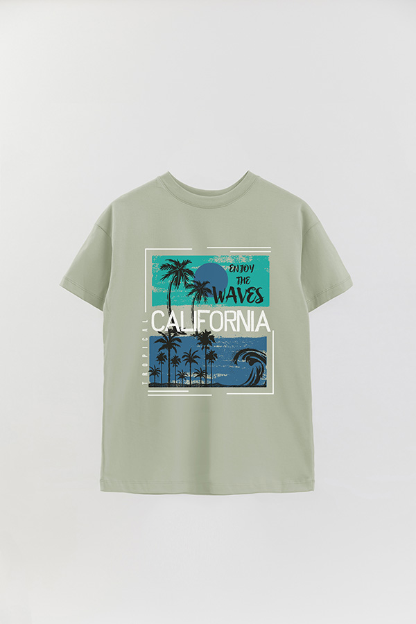 REMERA OVER ESTAMPADA CALIFORNIA WAVES