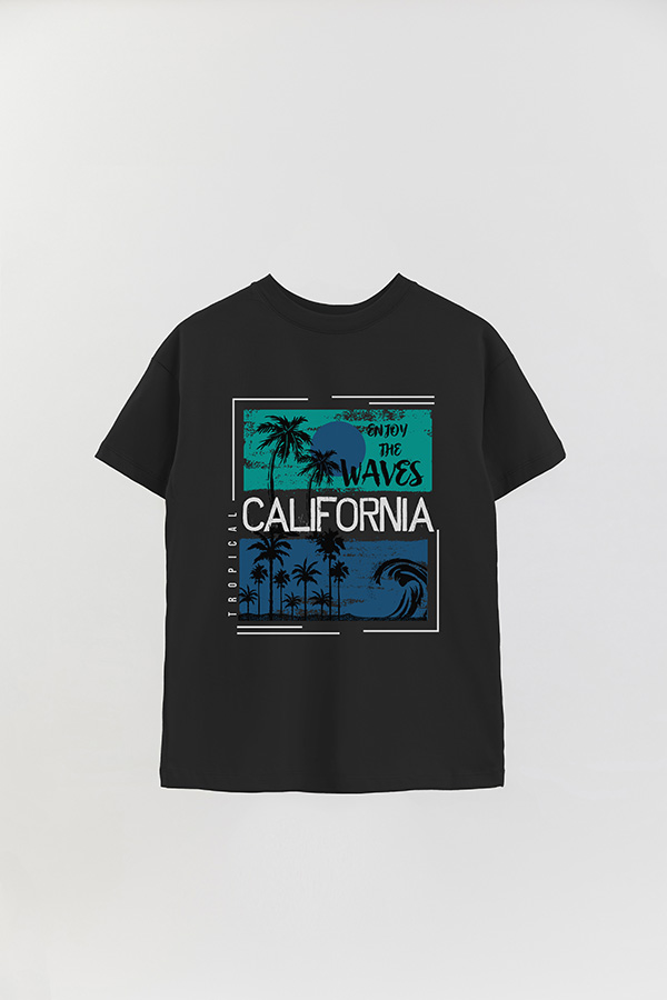 REMERA OVER ESTAMPADA CALIFORNIA WAVES