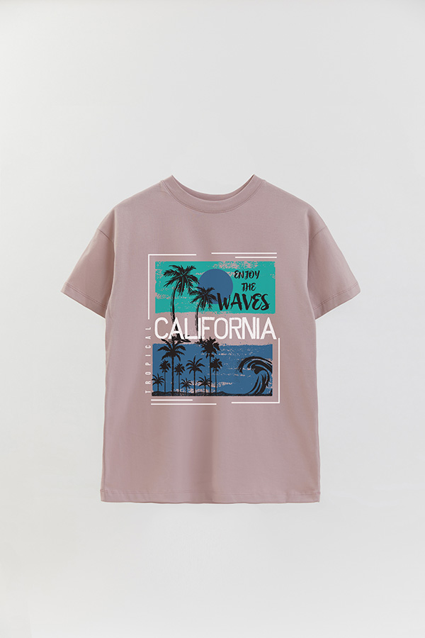 REMERA OVER ESTAMPADA CALIFORNIA WAVES