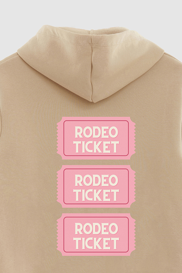 HOODIE ESTAMPADO WESTERN PINK TICKET
