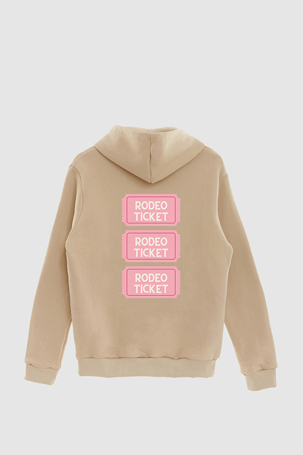 HOODIE ESTAMPADO WESTERN PINK TICKET