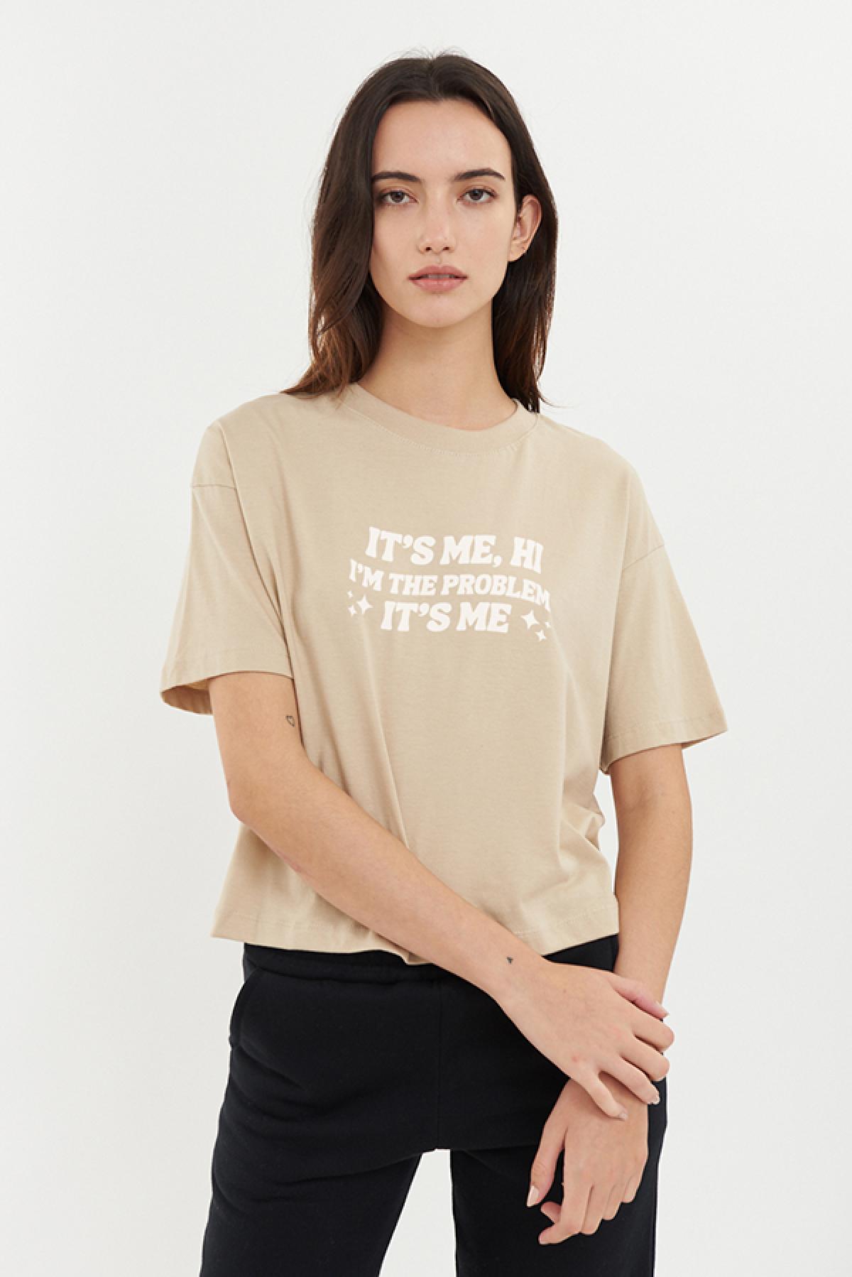 REMERA CROP ESTAMPADA TL IT'S ME HI