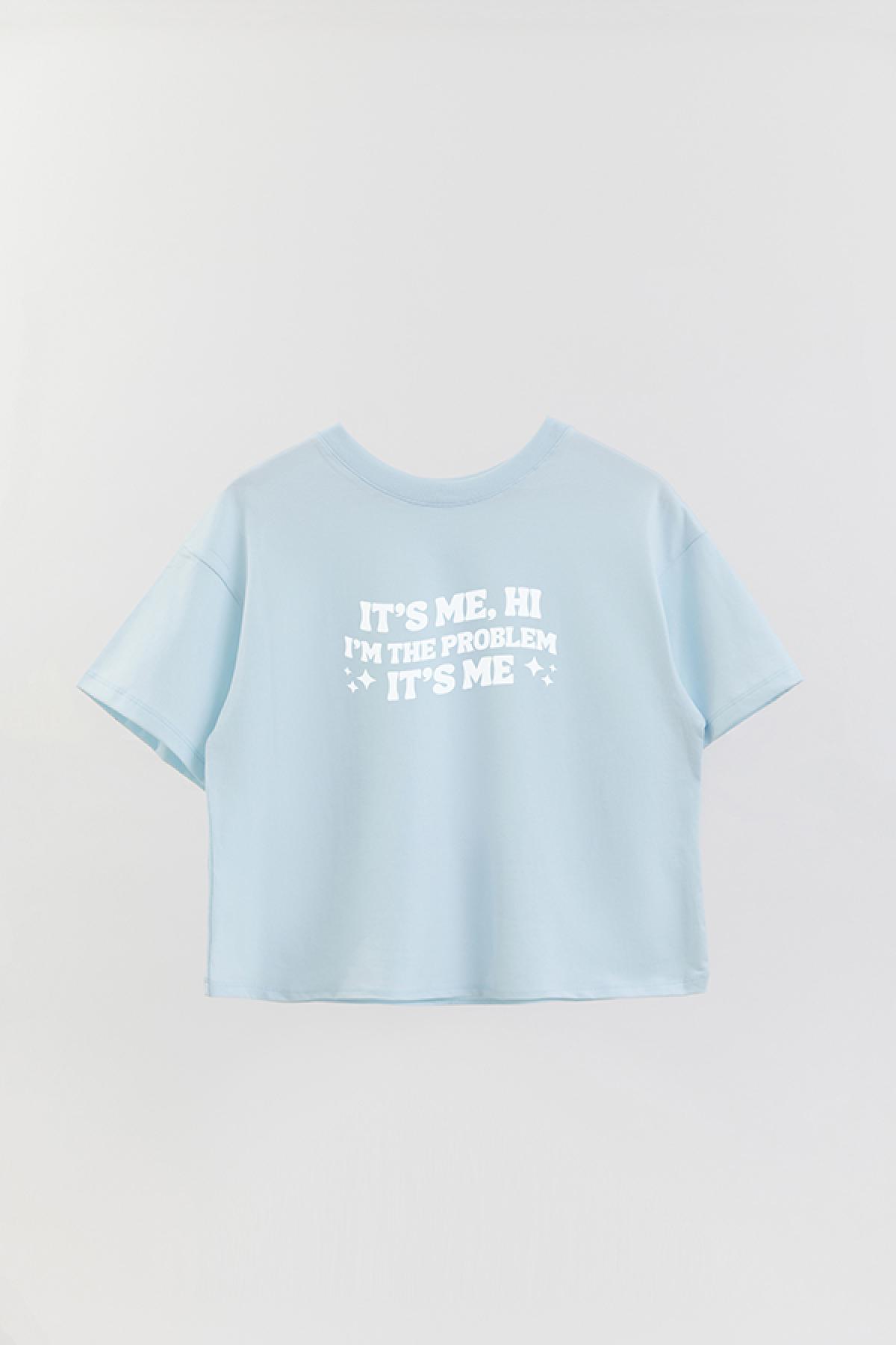 REMERA CROP ESTAMPADA TL IT'S ME HI