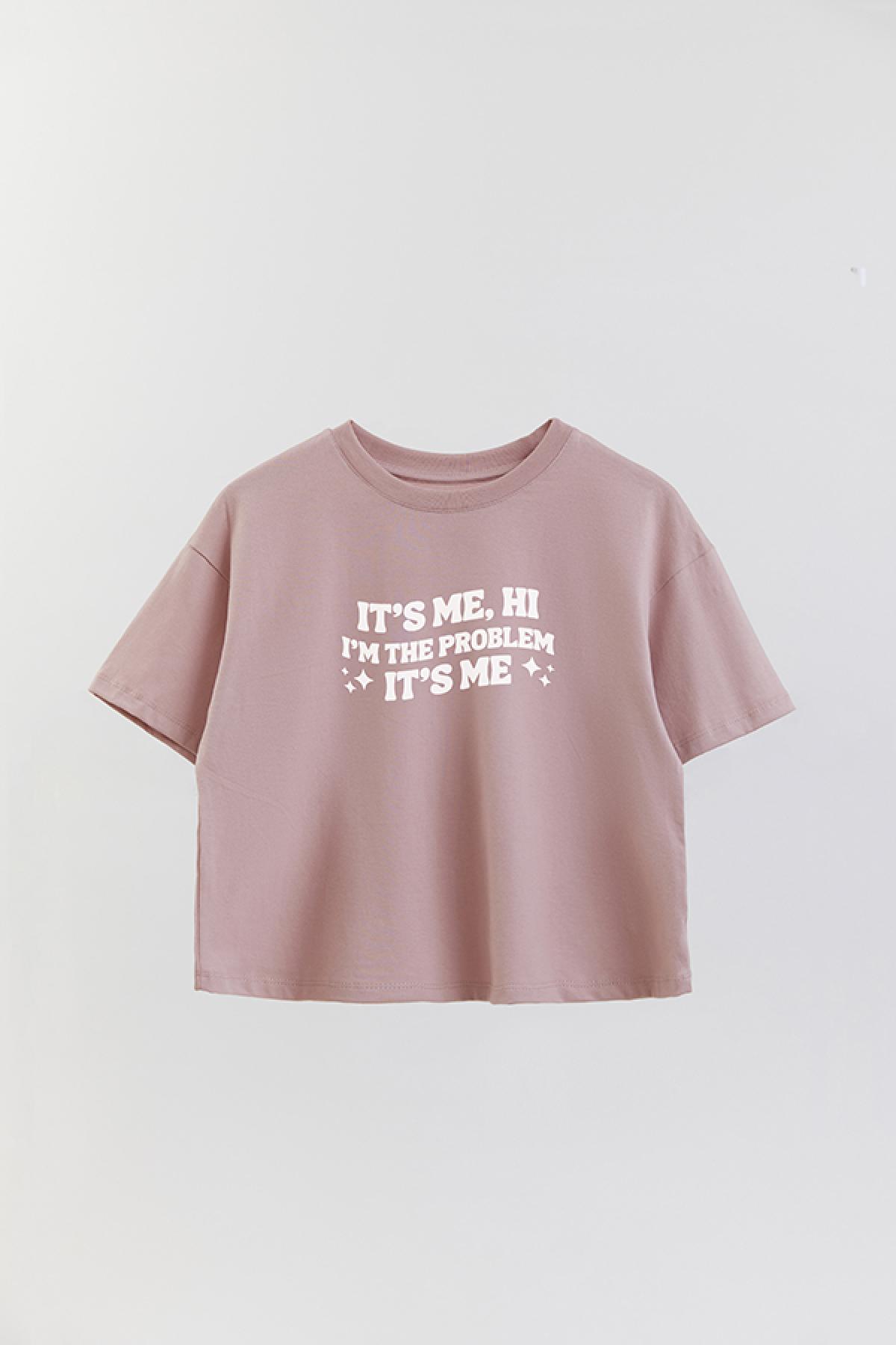 REMERA CROP ESTAMPADA TL IT'S ME HI