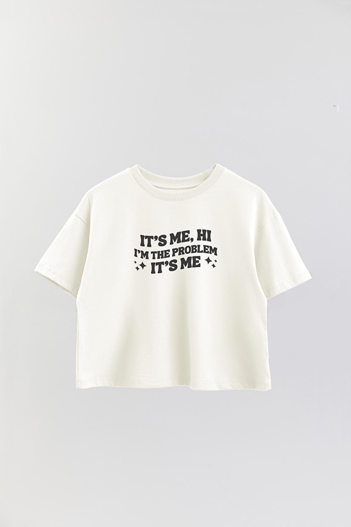 REMERA CROP ESTAMPADA TL IT'S ME HI