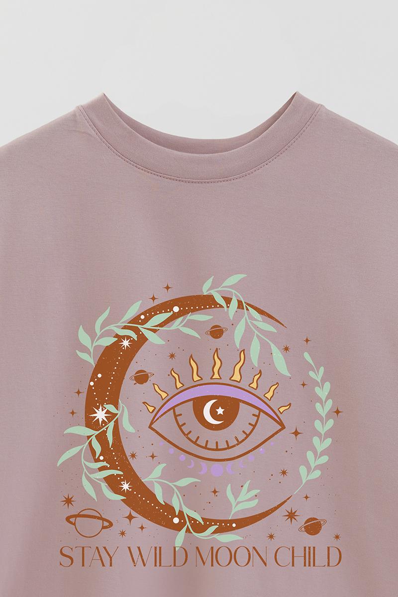 REMERA OVER ESTAMPADA MST STAY WILD MOON CHILD