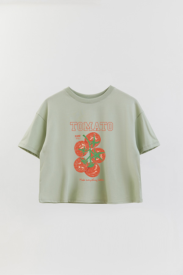 REMERA CROP ESTAMPADA FRSP TOMATO