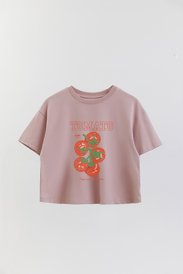 REMERA CROP ESTAMPADA FRSP TOMATO