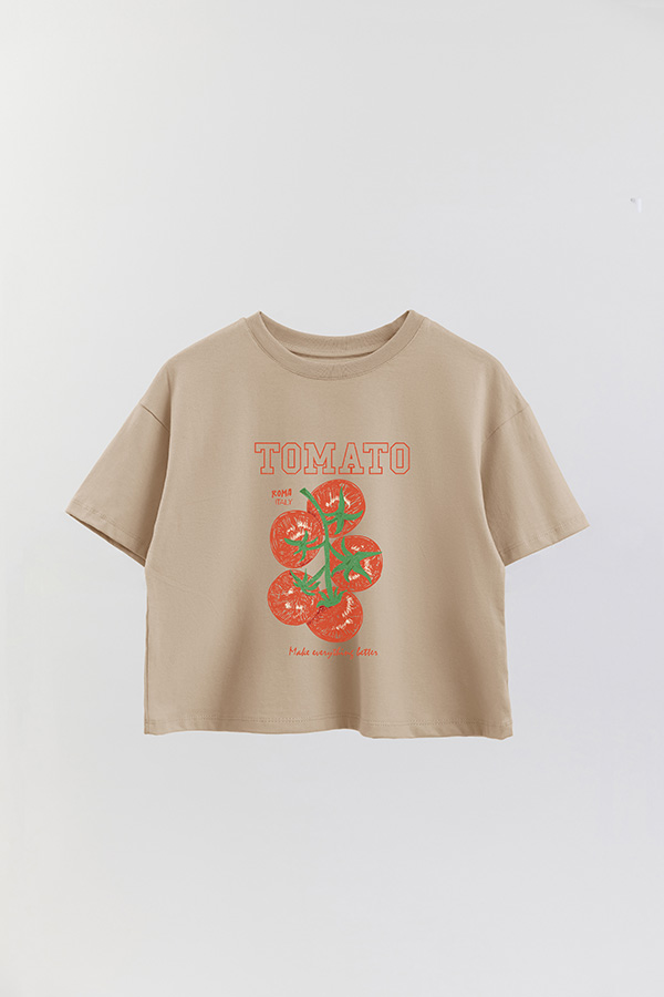 REMERA CROP ESTAMPADA FRSP TOMATO