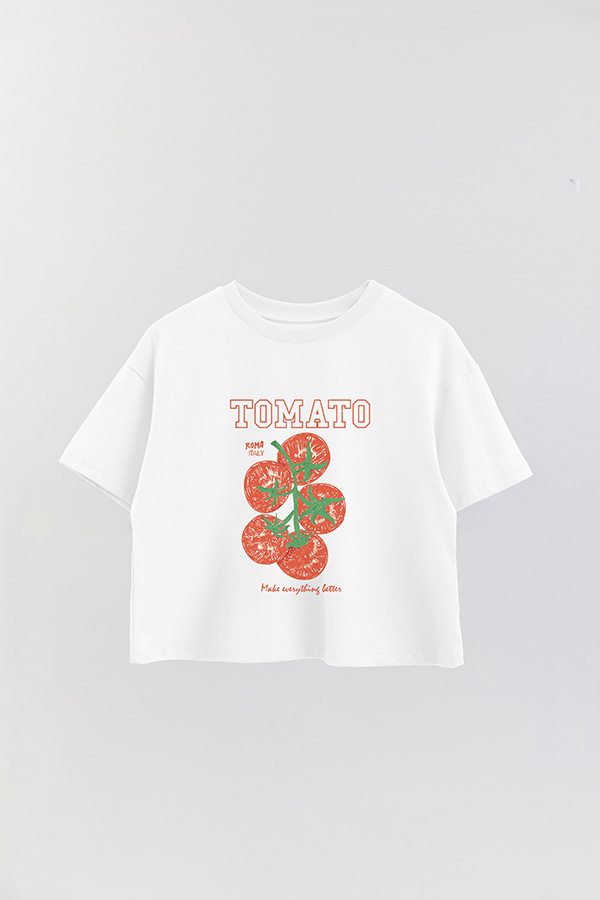 REMERA CROP ESTAMPADA FRSP TOMATO