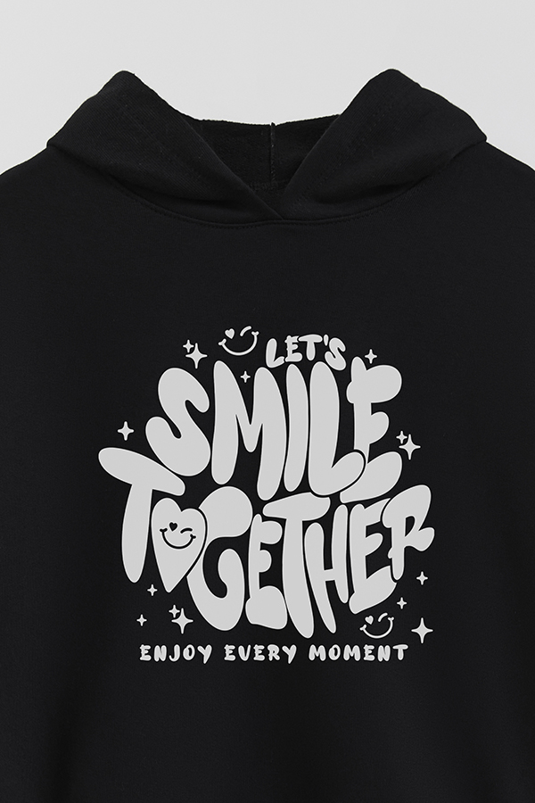 HOODIE RUSTICO GIRL URBAN LET'S SMILE TOGETHER