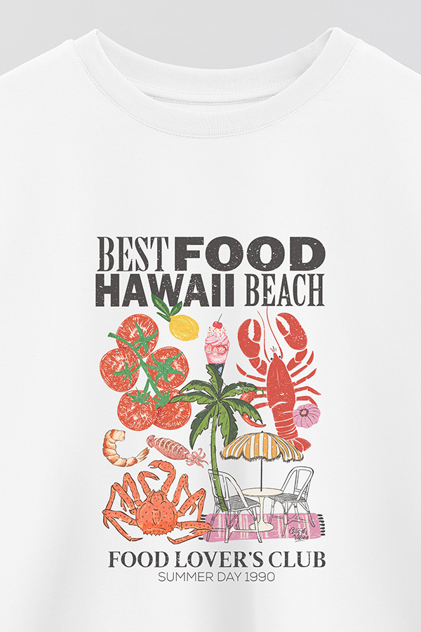 REMERA CROP ESTAMPADA SF BEST FOOD