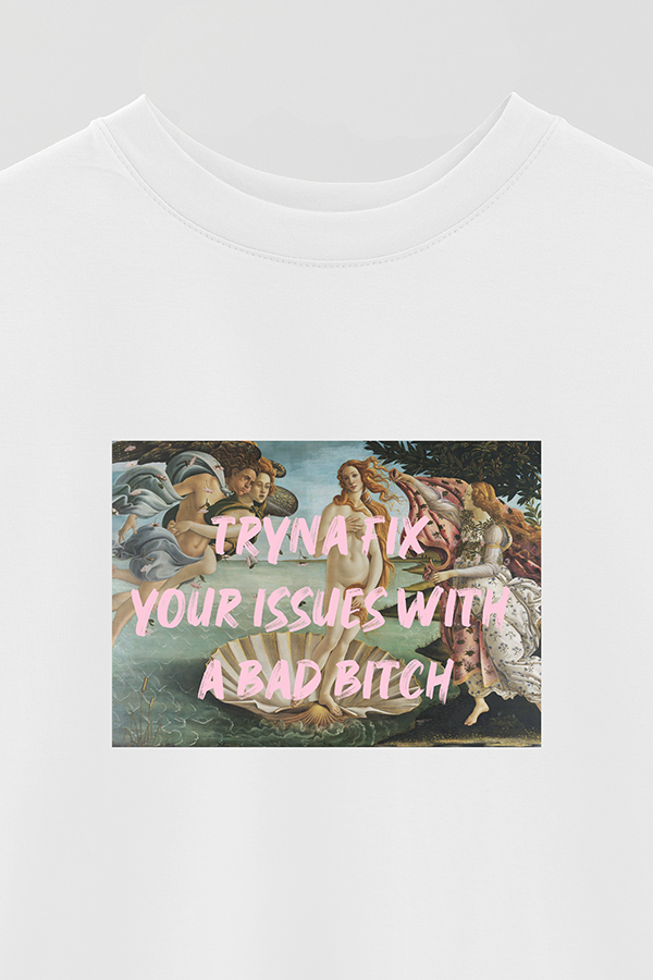REMERA OVER ESTAMPADA ART COLLECTION 76 TRYNA FIX