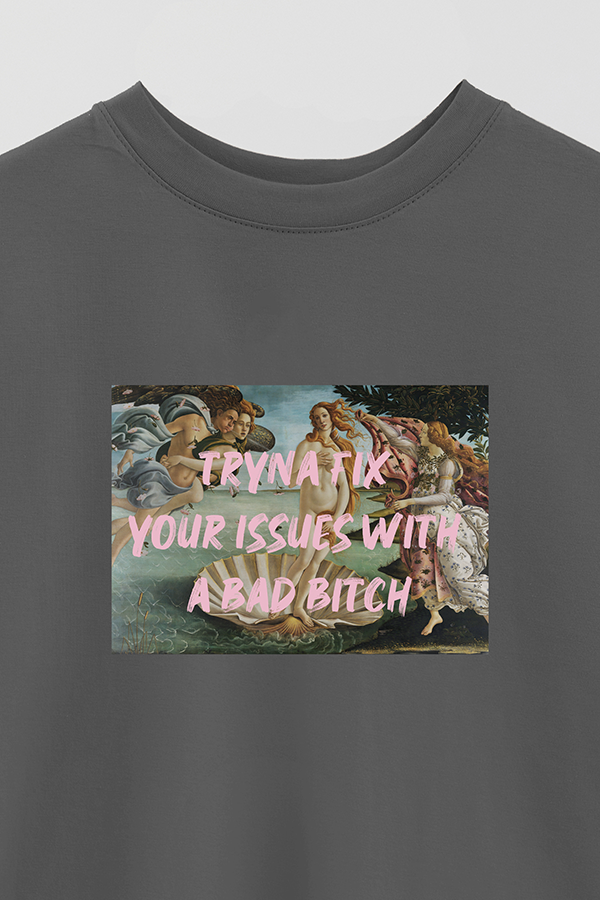 REMERA OVER ESTAMPADA ART COLLECTION 76 TRYNA FIX