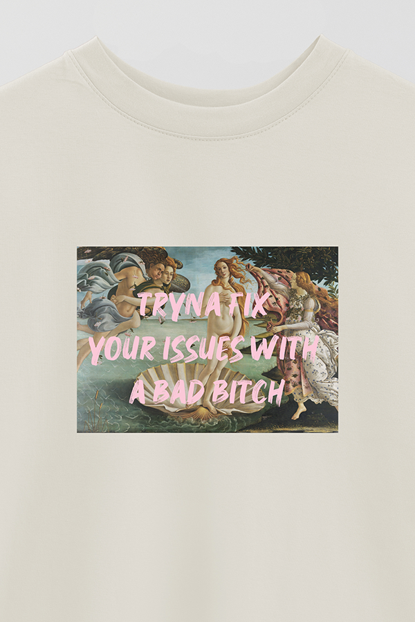 REMERA OVER ESTAMPADA ART COLLECTION 76 TRYNA FIX