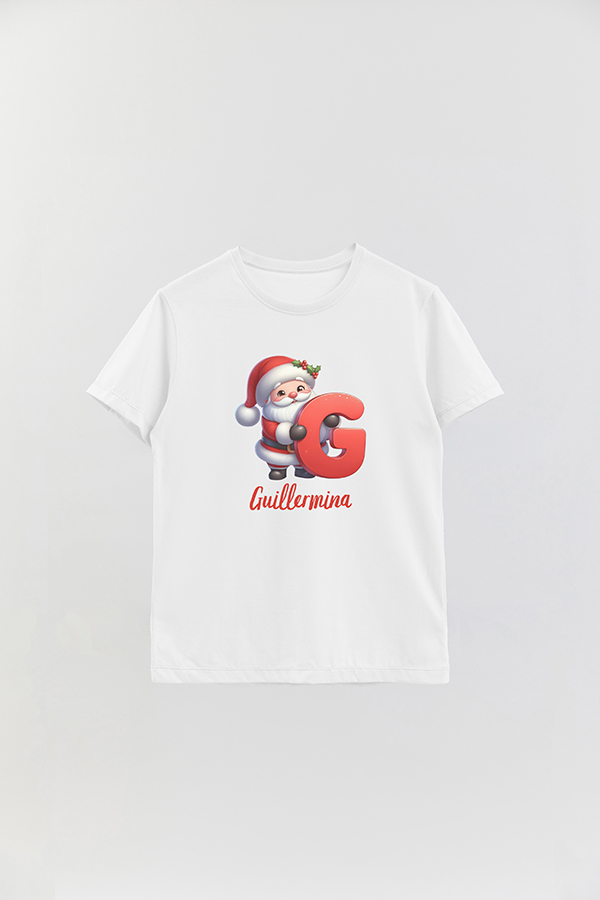 REMERA BASICA ESTAMPADA SANTA LETTERS PERSONALIZADO