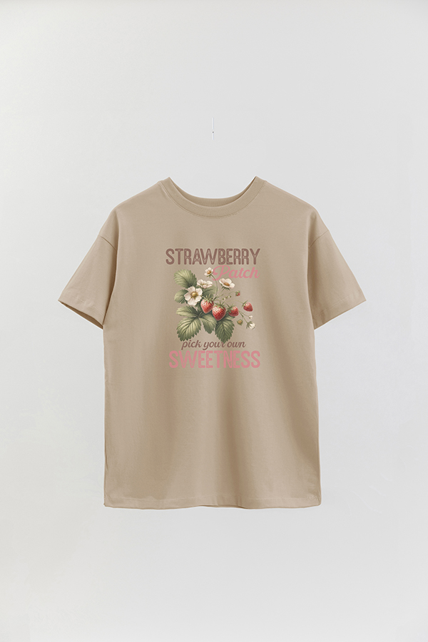 REMERA OVER ESTAMPADA HARVEST STRAWBERRY